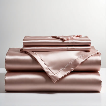 SET DI 4 PEZZI PER LETTO DI LUSSO IN SETA EGIZIANA